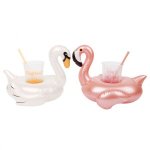 zwaan en flamingo drankjes houder