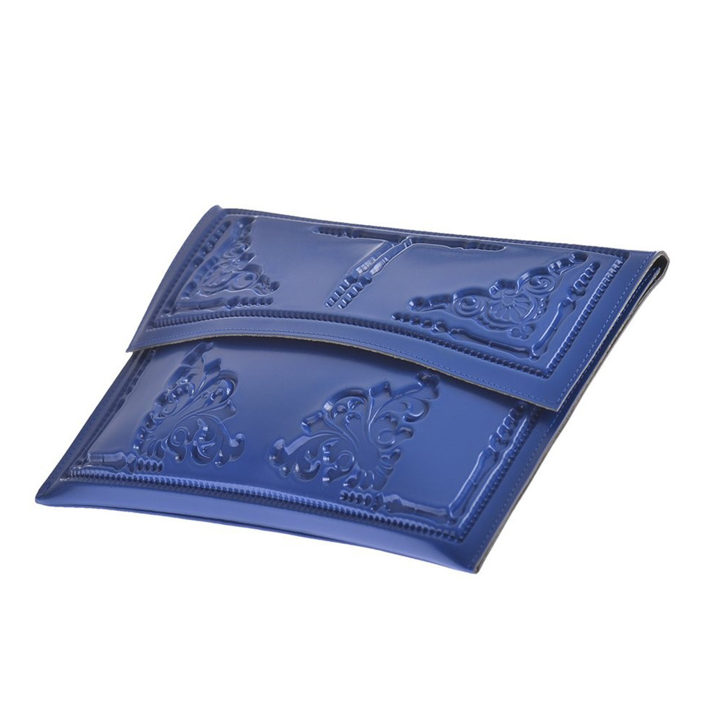 vegan tas blauw envelop bag
