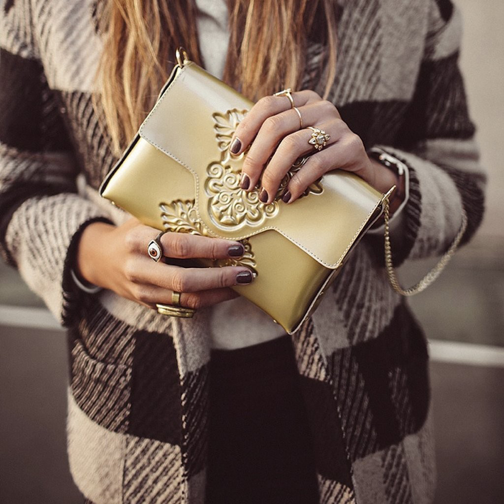 Mini Gold Hand Bag Medusa