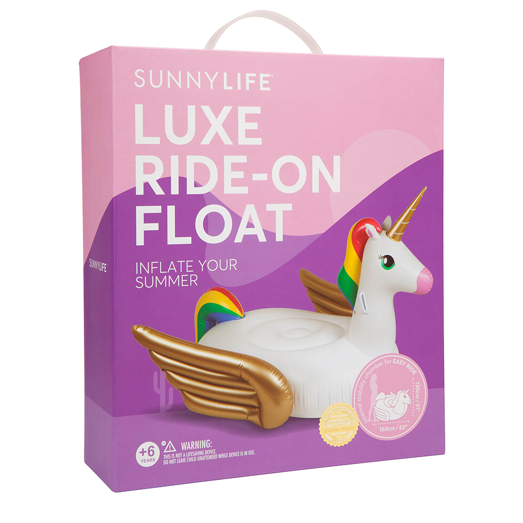 verpakking unicorn. eenhoorn float box dood