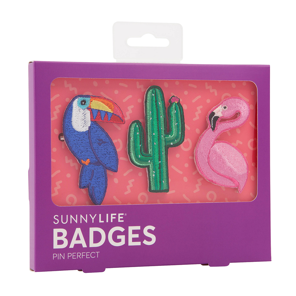 doosje verpakking badges toekan cactus flamingo
