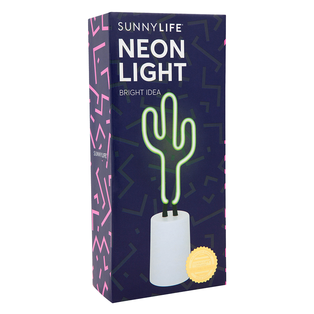 cactus neon lamp small verpakking box doos