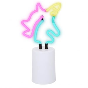 neon unicorn eenhoorn standaard lamp ligt kids kinderen meisje girl teener cadeautje