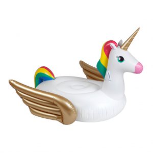 unicorn float eenhoorn luchtbed zwemmenvakantie zee drijven