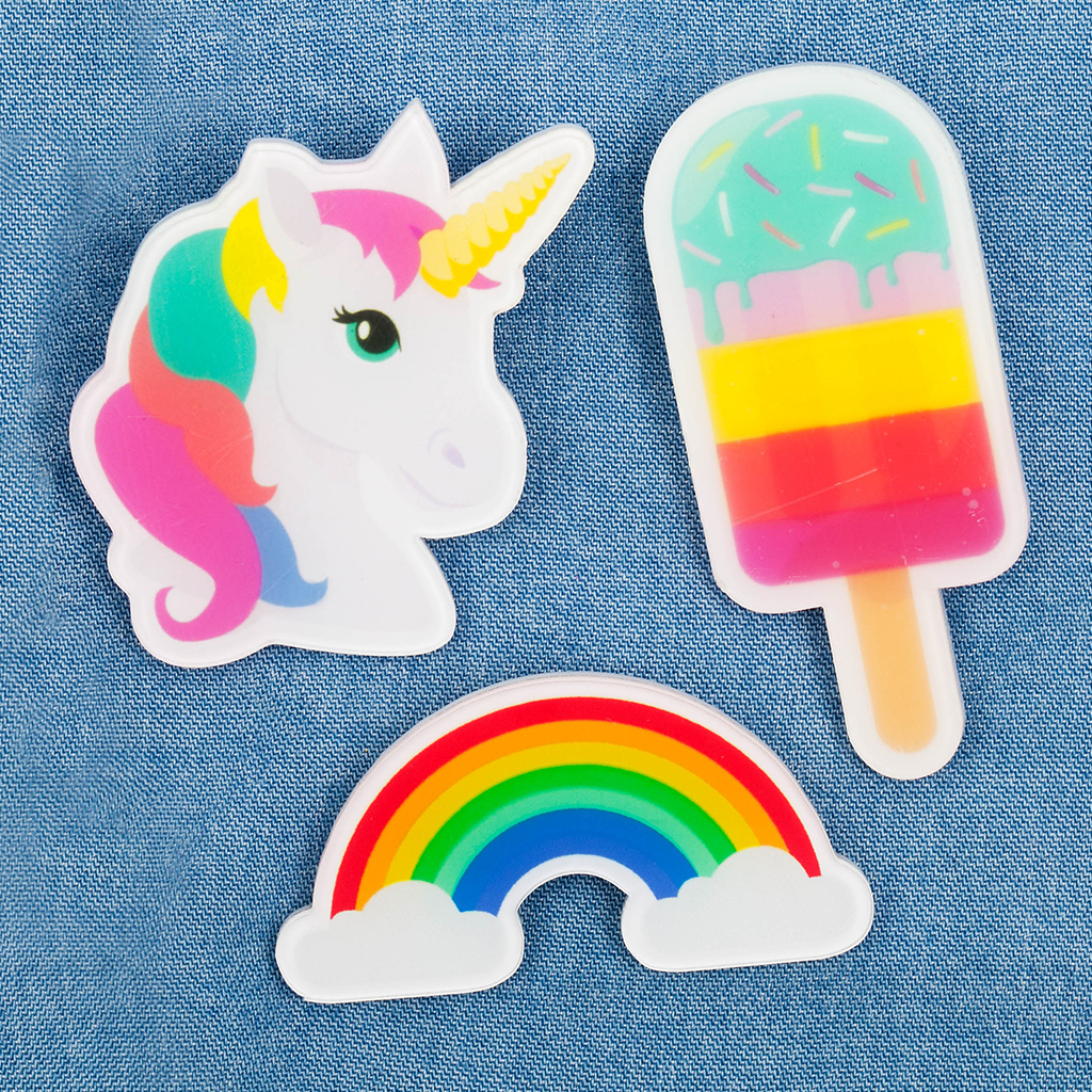 pin ons spijker eenhoorn unicorn regenboog rainbow ijsje icecream set