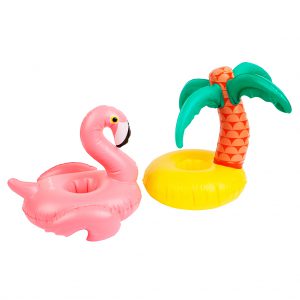 tropical set tropisch flamingo drankjes houder palmboom