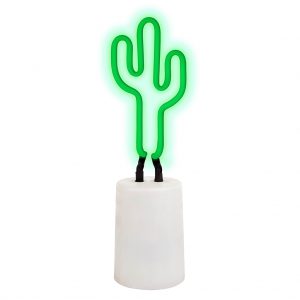 cactus neon lamp small klein groen