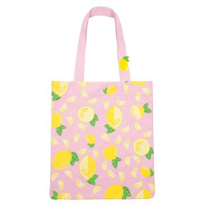 citroen tote bag lemon tas roze pink