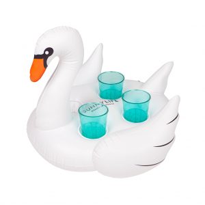 drankjes houder zwaan met glazen zwembad