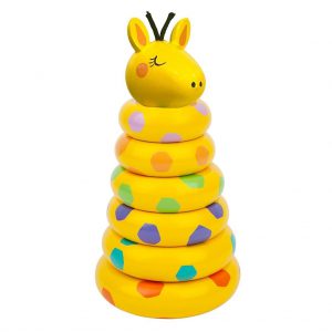 houten-giraffe-stacking-toy-sunnylife-geel