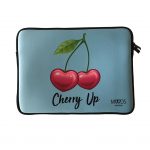 laptop sleeve hoes cherry blauw
