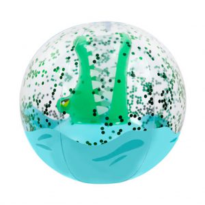 strand bal 3d krokodil glitters