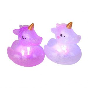 lichtgevende eenhoorn bad eendjes