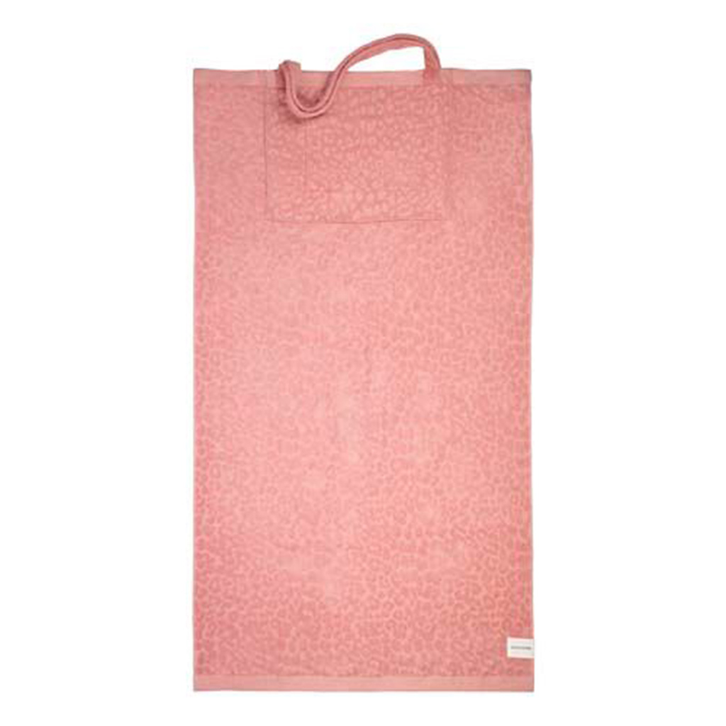 handdoek panter print roze