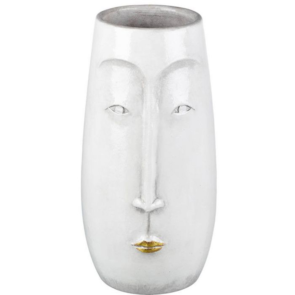 Vaas Lippen goud/wit